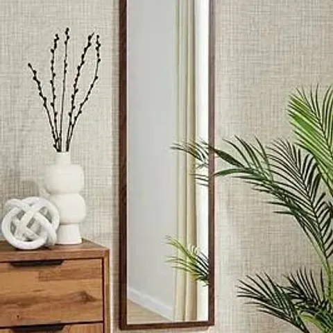 TALL RECTANGULAR MIRROR - NATURAL 125X33.5CM - COLLECTION ONLY