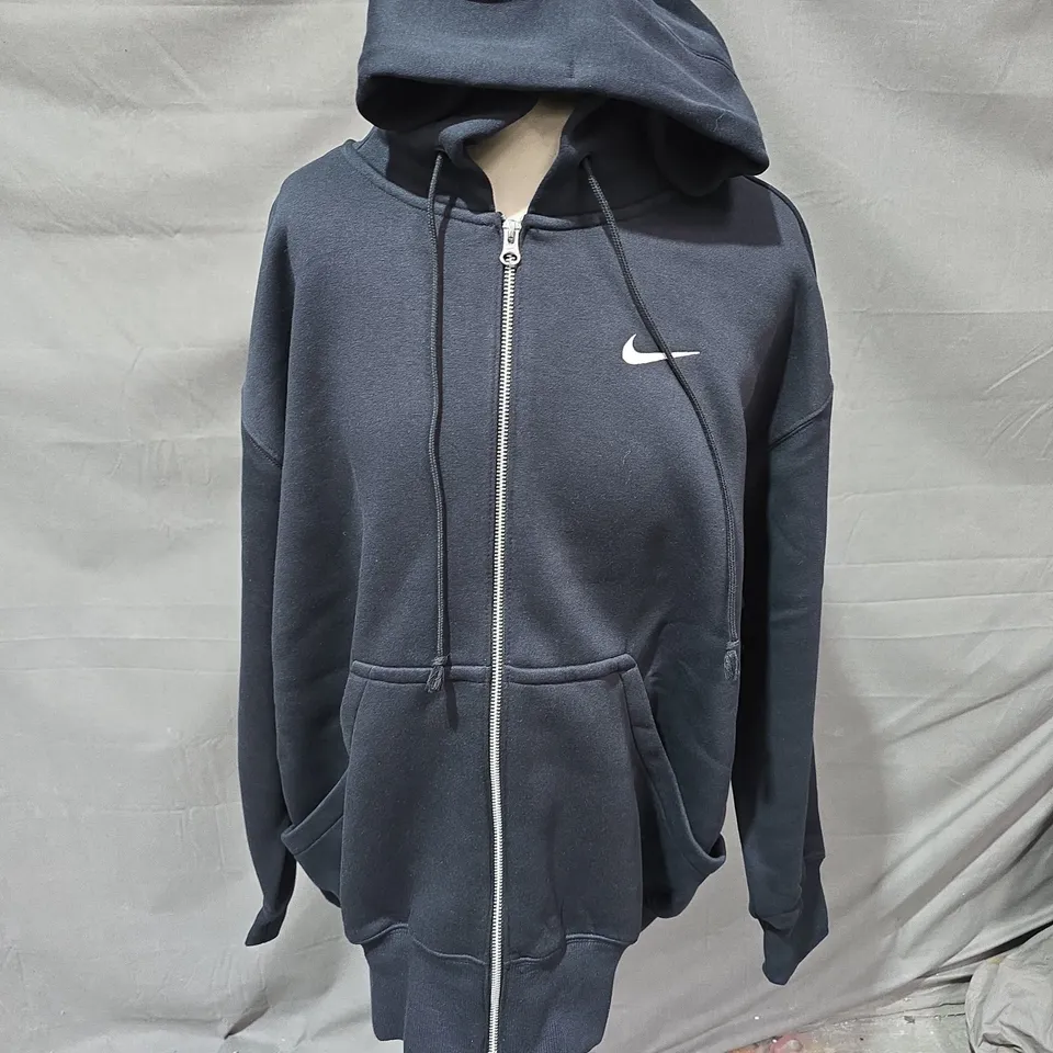 NIKE WOMEN'S FULL-ZIP HOODIE – BLACK, SIZE M
