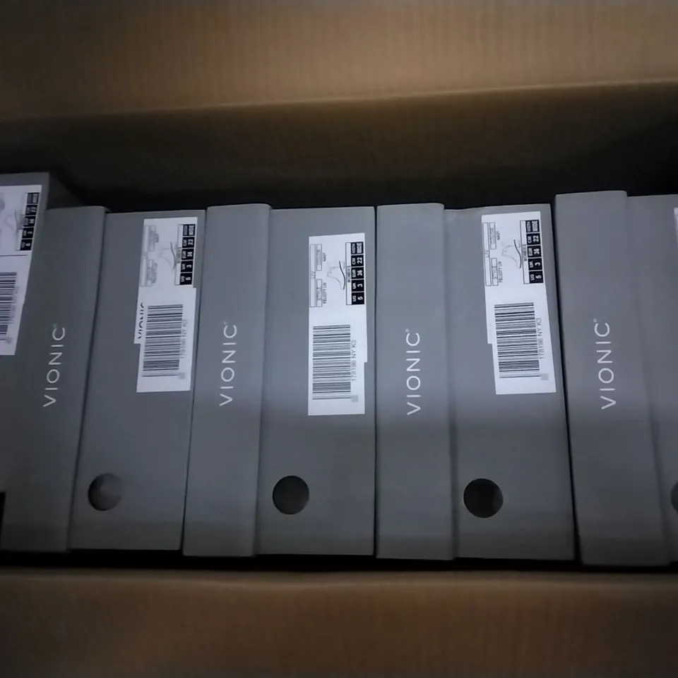 BOX OF 5 VIONIC SHOE BOXES CONTAINING FELICITY LIV NAVY ANKLE BOOTS SIZE 3
