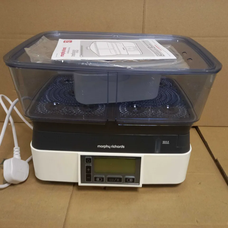MORPHY RICHARDS INTELLISTEAM COMPACT FOOD STEAMER