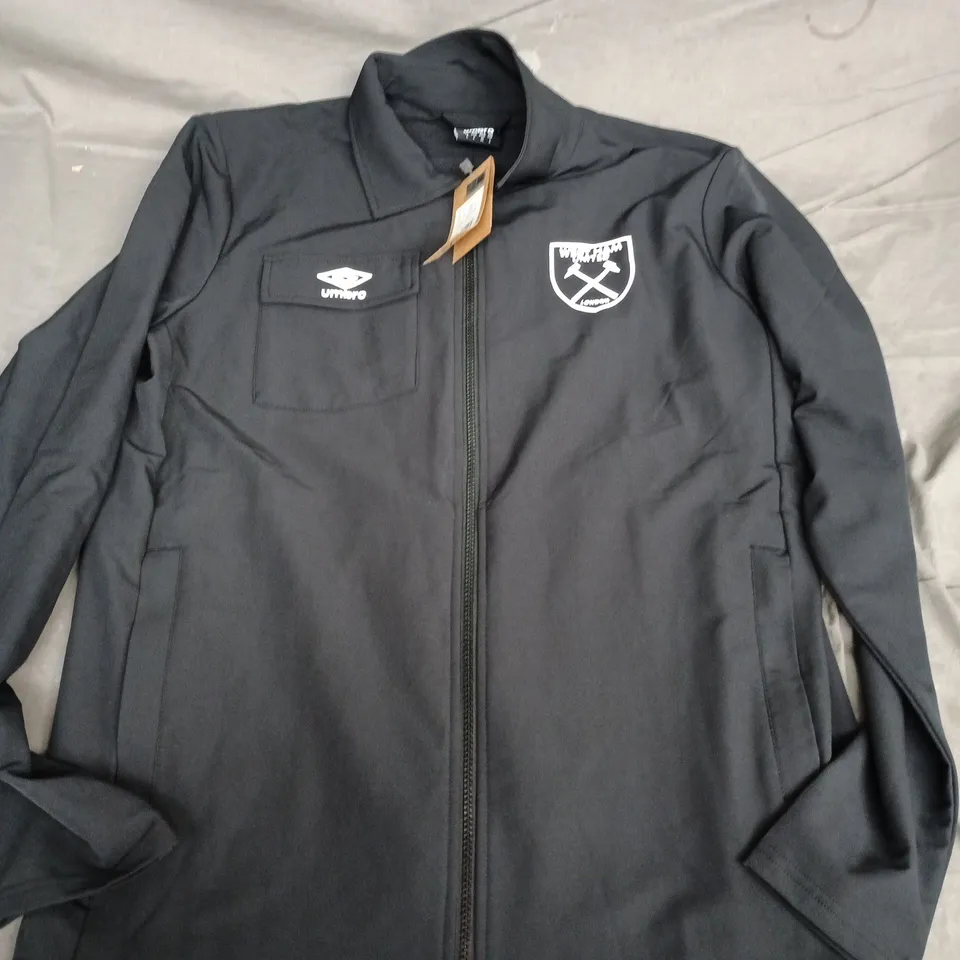 WEST HAM UNITED PRESENTATION JACKET – UMBRO – UK L (GB L, USA L, ASIA XL, EUR L) – BLACK