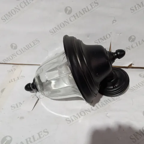 DESIGNER BLACK METAL/GLASS WALL LIGHT