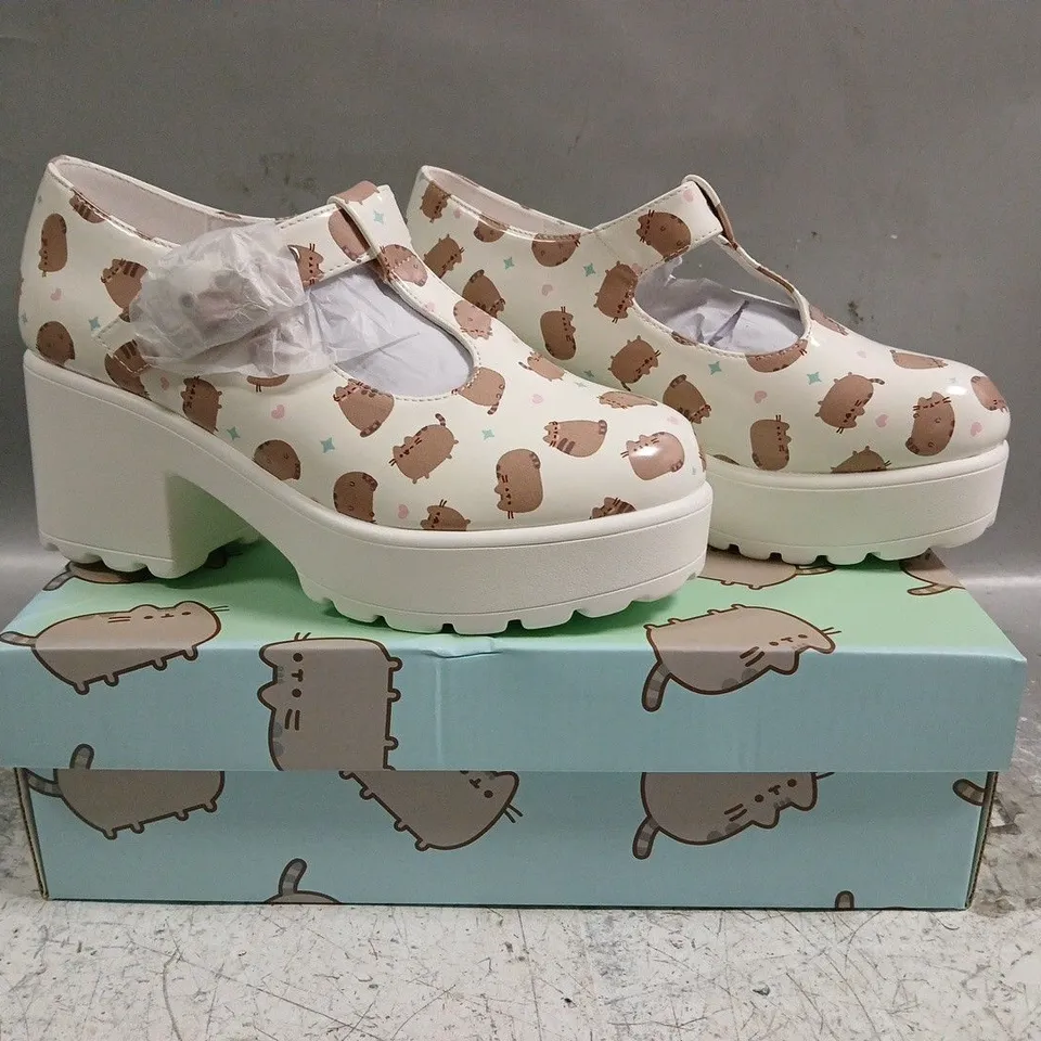 BOXED PAIR OF KOI SAI WHITE MARY JANES PUSHEEN EDITION SIZE UK 4