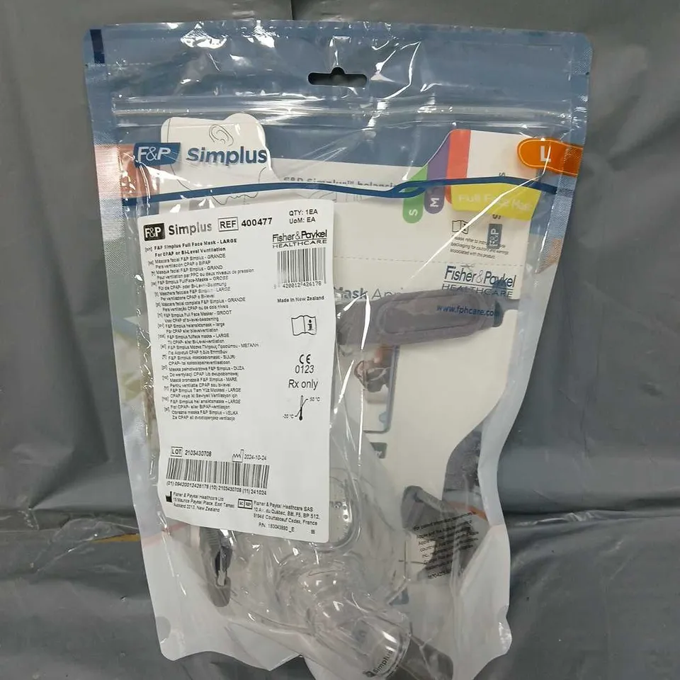 SIMPLUS FULL FACE MASK - SIZE - LARGE
