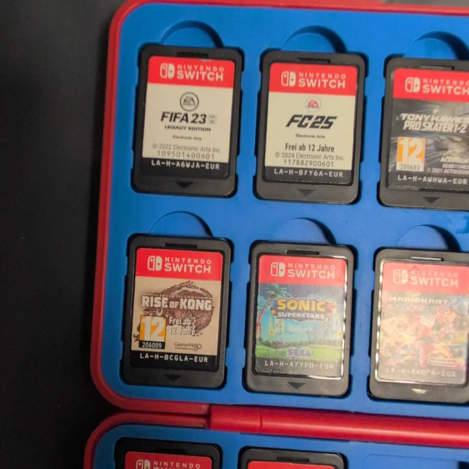 Nintendo Switch Game Cartridge Collection with Case
