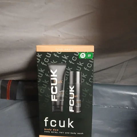 FCUK BODY DUO: BODY SPRAY & BODY WASH SET (BOXED)