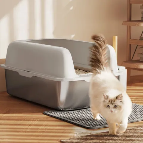 BOXED CHIRLIANN STAINLESS STEEL LITTER BOX WITH SCOOP (1 BOX)