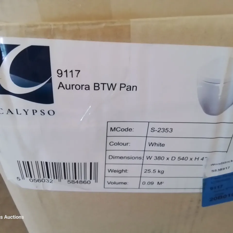 PALLET OF APPROXIMATELY 18 BOXED BATHROOM ITEMS, INCLUDING , TULSA CERAMIC BASINS, AURORA BTW WC PANS, 