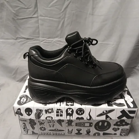 BOXED KOI JENNIE STRIKER BLACK CHUNKY BUBBLE TRAINERS - UK 5
