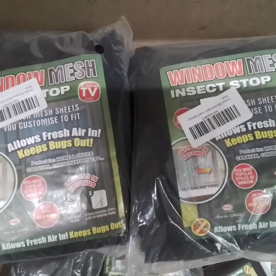 BOX CONTAINING LARGE AMOUNT OF BRAND NEW WINDOW MESH INSECT STOPPERS