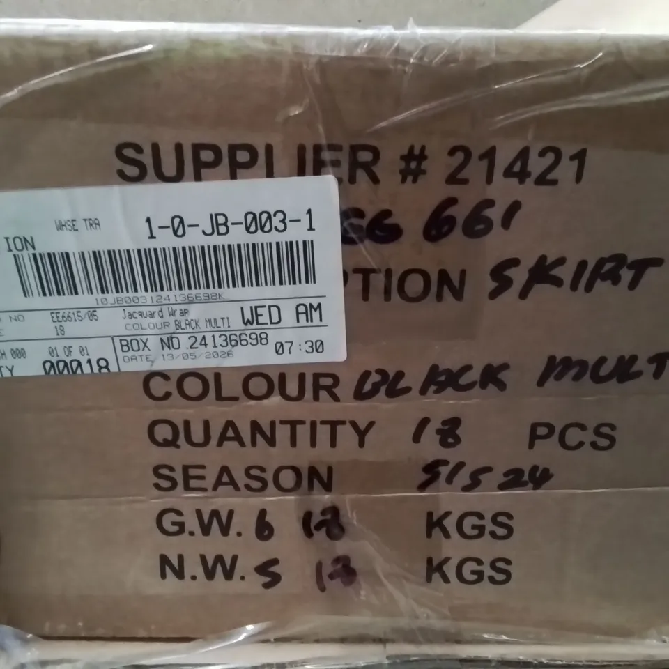 BOXED BRAND NEW APPROXIMATELY 18 JD WILLIAMS JACQUARD SKIRT BLACK SIZE 18