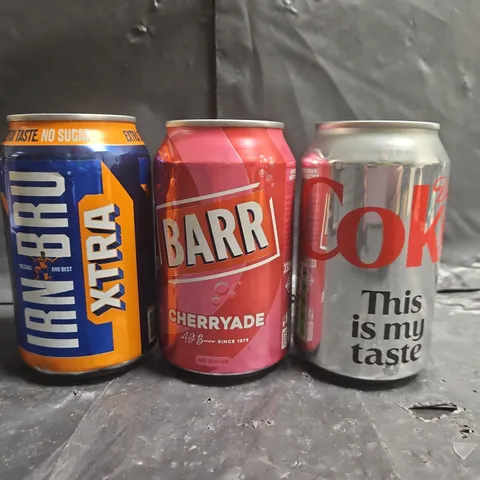 BOX OF APPROXIMATELY 15 ASSORTED FOOD AND DRINK ITEMS TO INCLUDE DIET COKE, IRN BRU XTRA, ETC