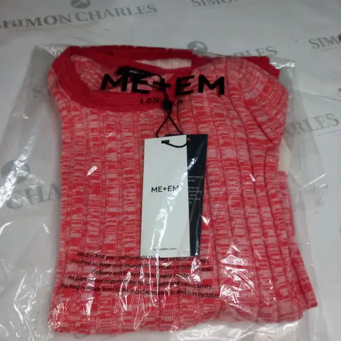 ME + EM MERINO MOULINE RIB TOP SIZE XS 