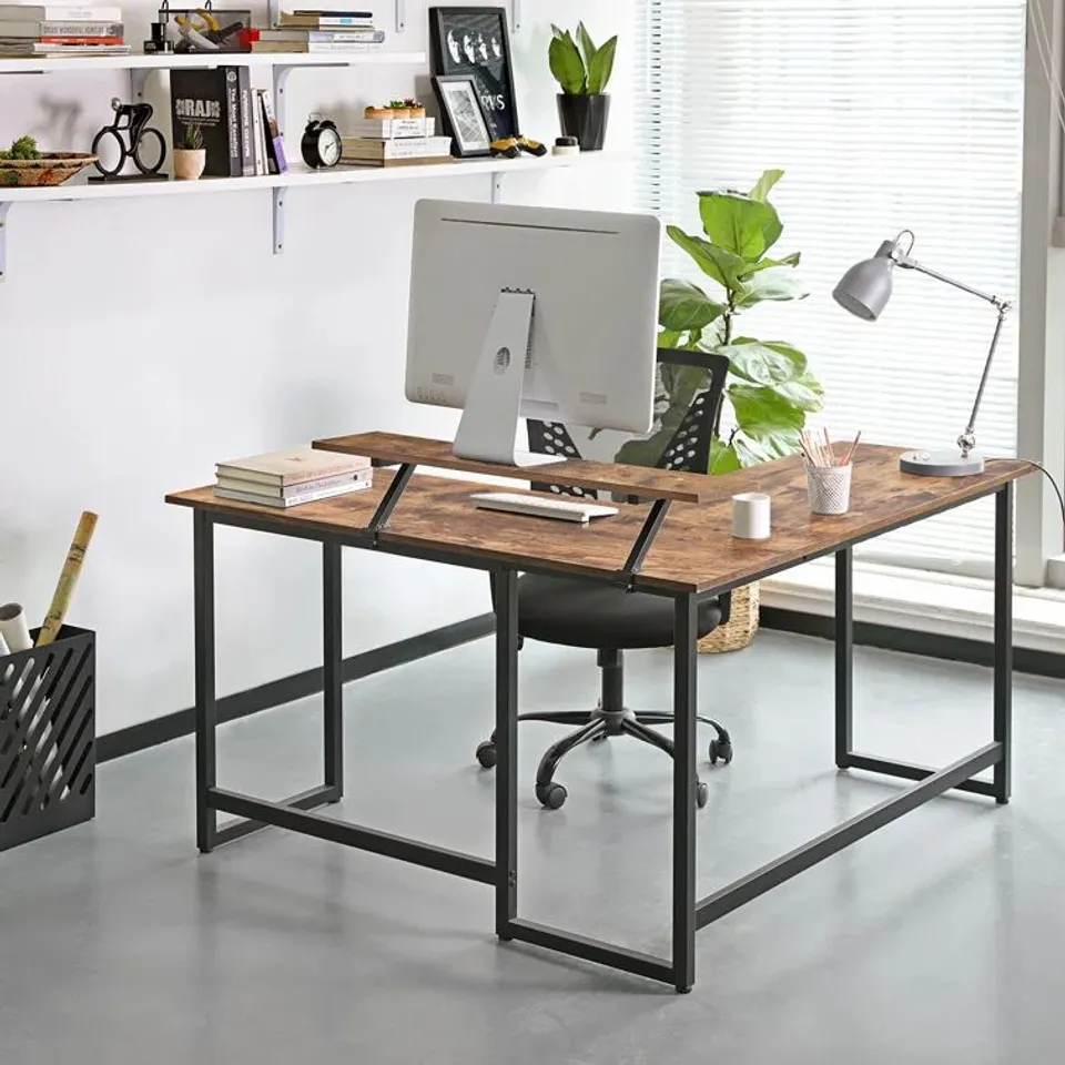 BOXED EVELIN L-SHAPED DESK - 1 BOX