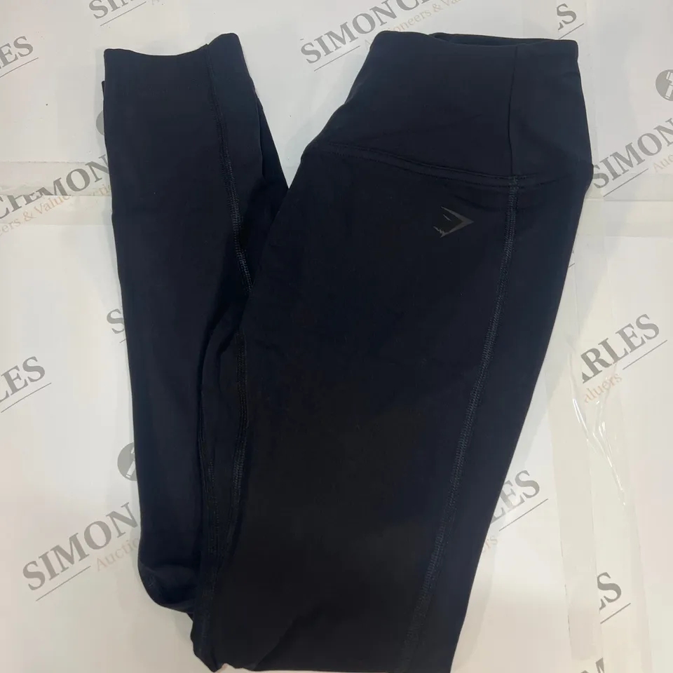 GYMSHARK CROSSOVER LEGGINGS IN BLACK SIZE M