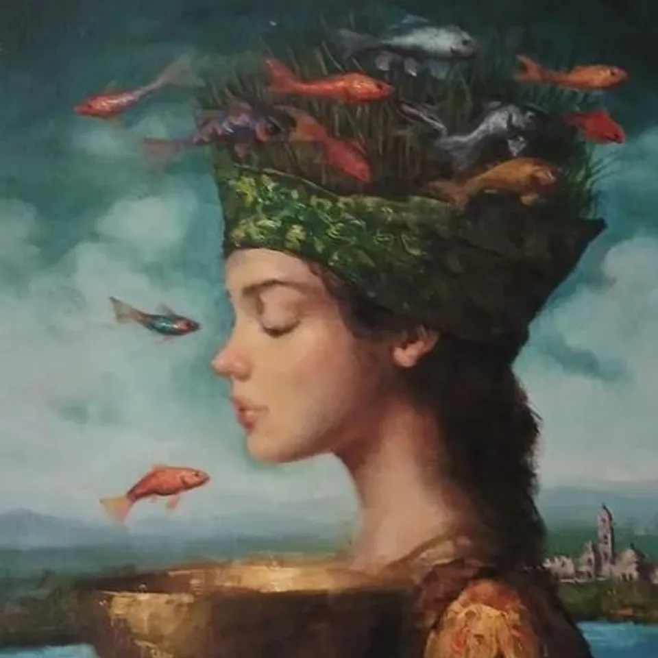 DARVISH 'THE ALCHEMIST' SIGNED PRINT 61 X 43CM
