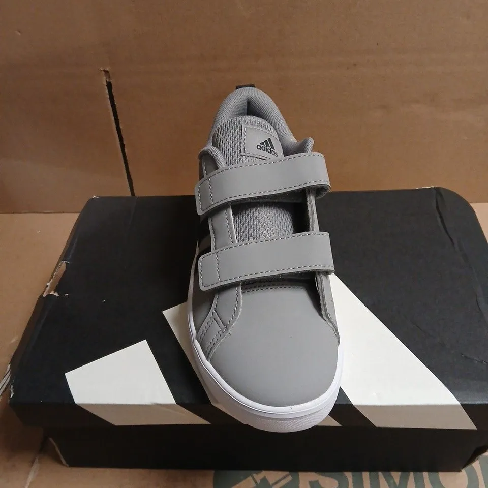 ADIDAS VELCRO STRAP PACE 2.0 GREY/BLACK TRAINERS BOXED UK SIZE 2