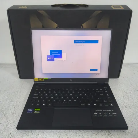 BOXED PREDATOR HELIOS NEO 14 INTEL ULTRA 7 GEFORCE RTX 4060 8GB VRAM 16BG LPDDR5X RAM LAPTOP IN ABYSSAL BLACK - PHN14-51-77Z6