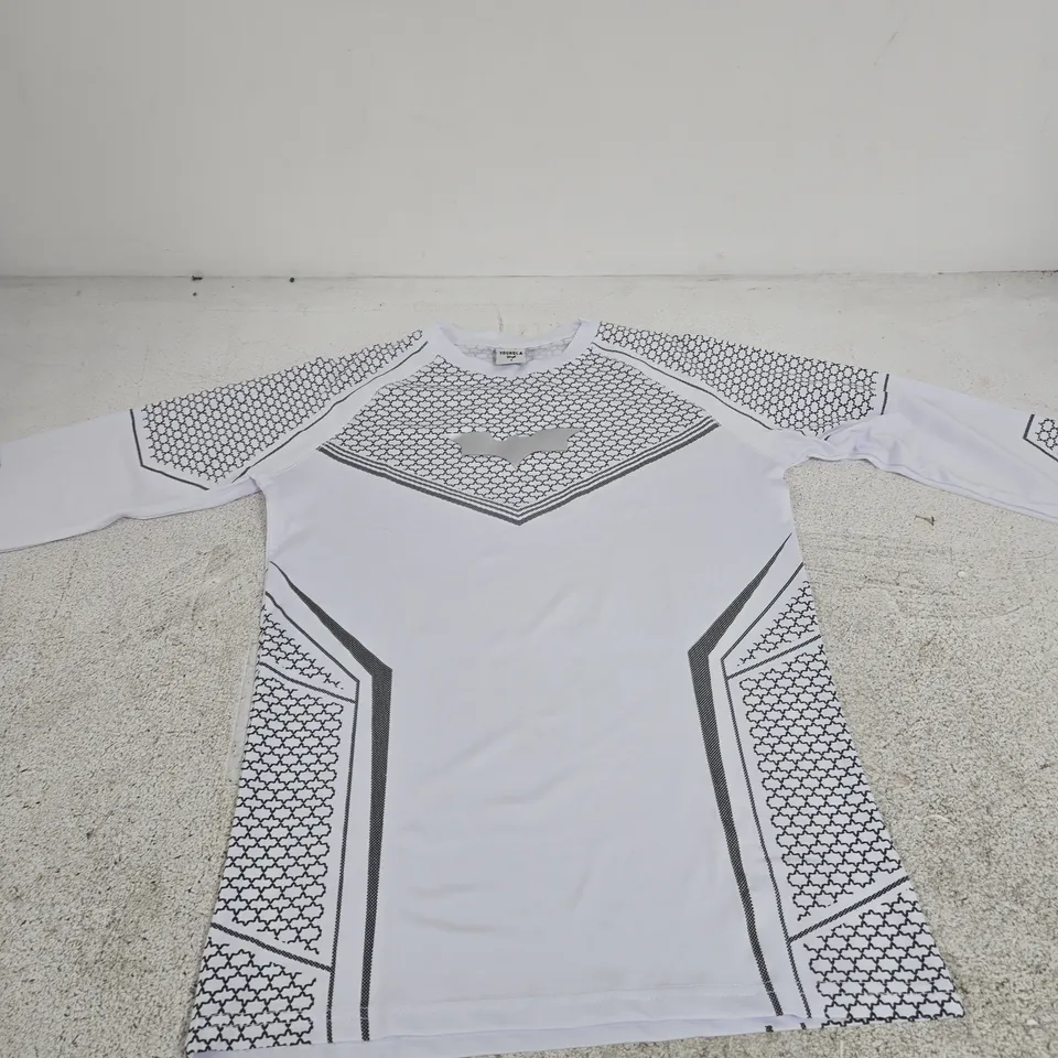 YOUNG LA BATMAN PRINT LONG-SLEEVE T-SHIRT – WHITE, UK SMALL (US S)