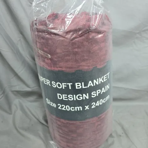 DESIGN SPAIN SUPER SOFT BLANKET - 220 X 240CM 