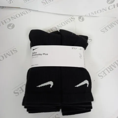 NIKE EVERYDAY PLUS DRI-FIT SOCKS X6 SIZE 5-8