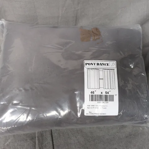 PONY DANCE BEDROOM/KITCHEN BLACKOUT CURTAINS IN GREY (46" X 54")