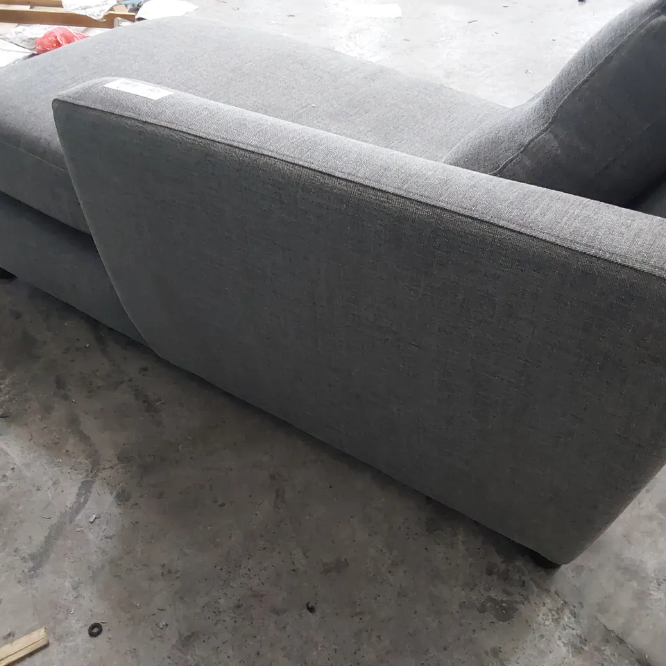 QUALITY BRITISH DESIGNER LOUNGE Co. CHAISE SECTION GREY FABRIC 
