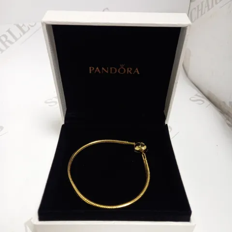 PANDORA GOLD ROPE CHARM BRACELET 