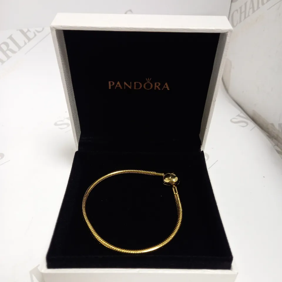 PANDORA GOLD ROPE CHARM BRACELET 
