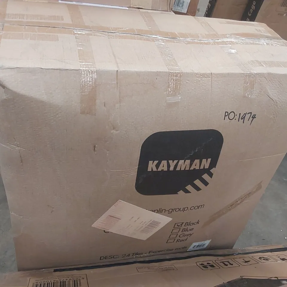 BOXED KAYMAN 24 TILES EXERCISE MATS - BLACK 