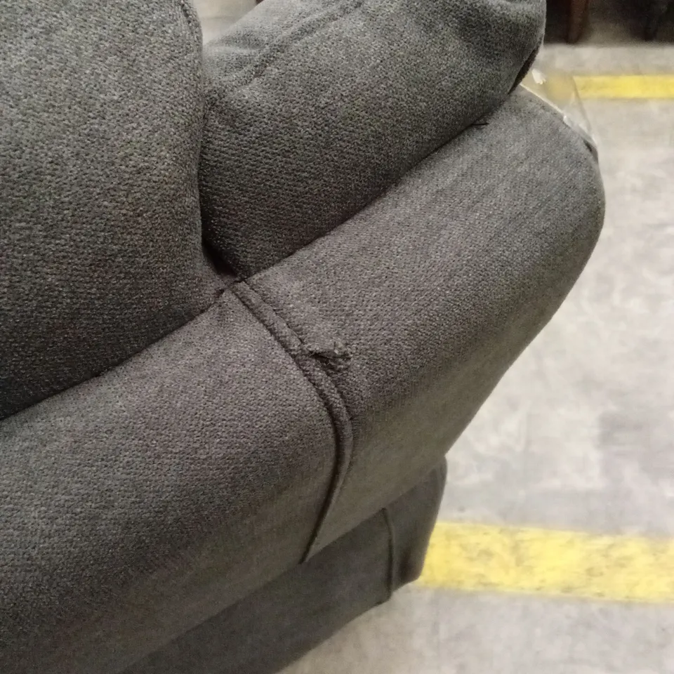 ALBION FABRIC 3 SEATER HIGH BACK MANUAL RECLINER SOFA - CHARCOAL RRP £749