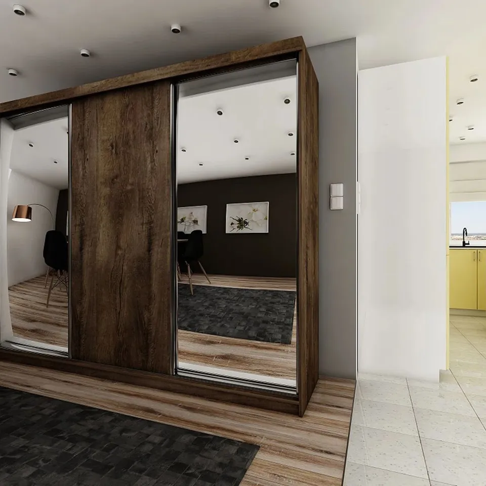 BOXED LYLAROSE SOLID + MANUFACTURED WOOD WARDROBE (ONLY BOXES 2, 3, 4 & 5 OF 5)