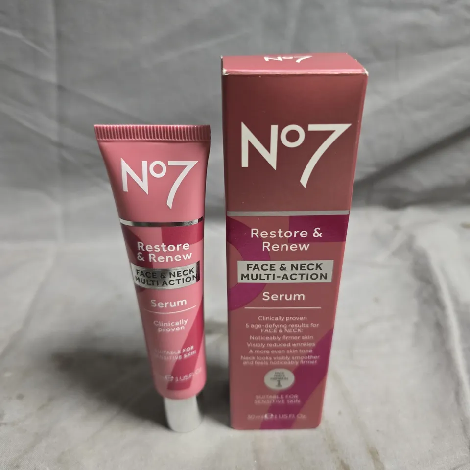 NO7 RESTORE & RENEW FACE & NECK SERUM - 30ML 