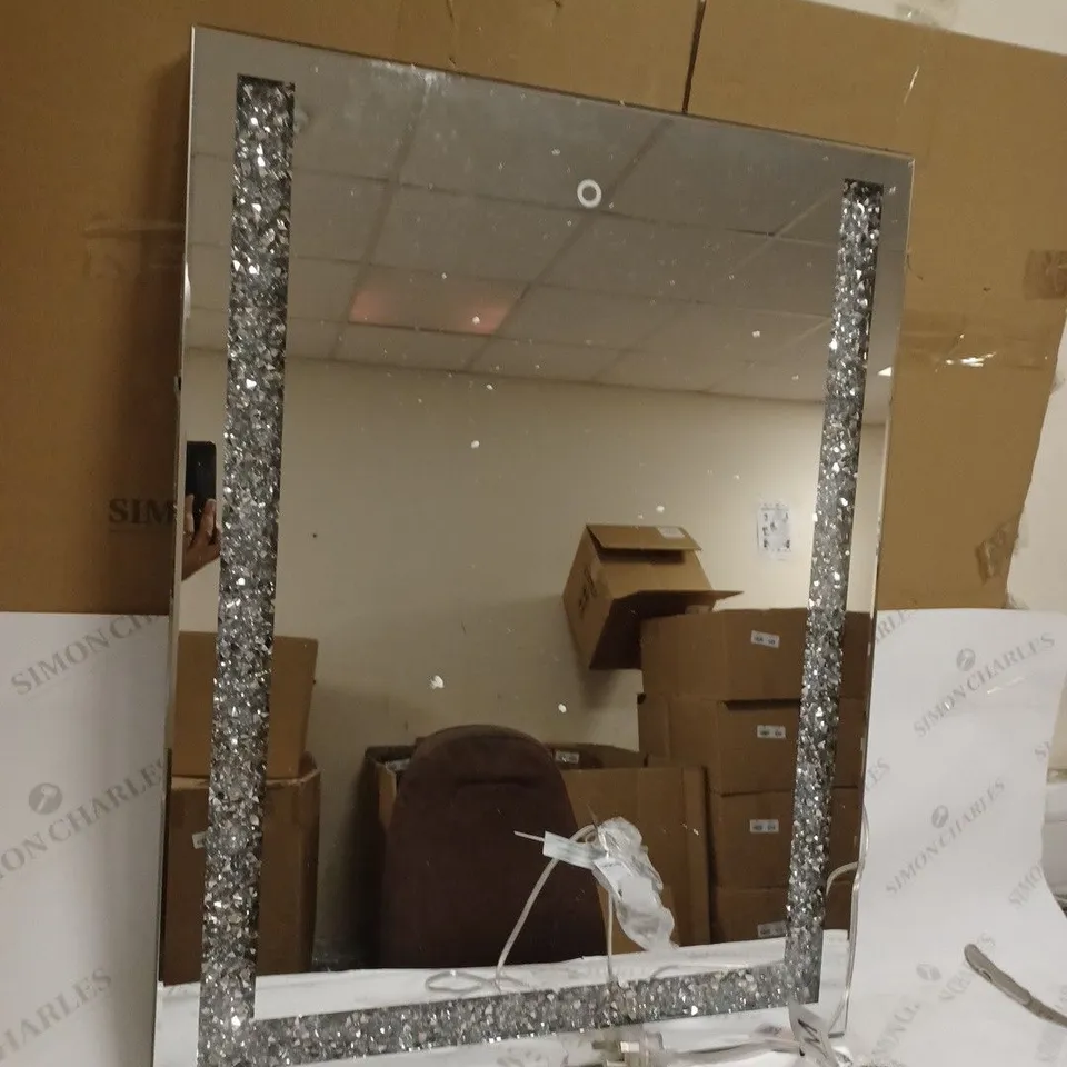 LARGE CRYSTAL LIGHT UP MIRROR