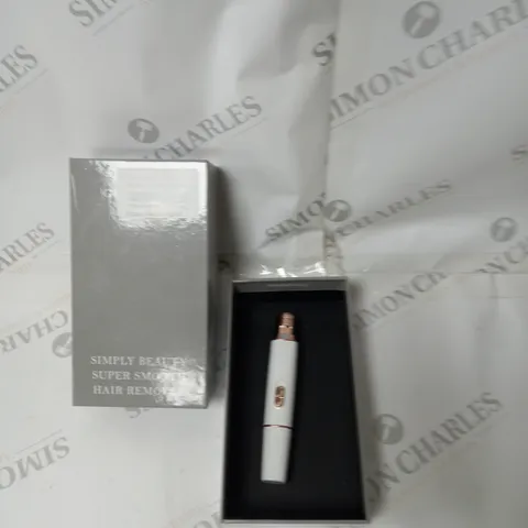 SIMPLY BEAUTY 2 IN 1 SUPER SMOOTH FACE & BROWS HAIR REMOVER, WHITE