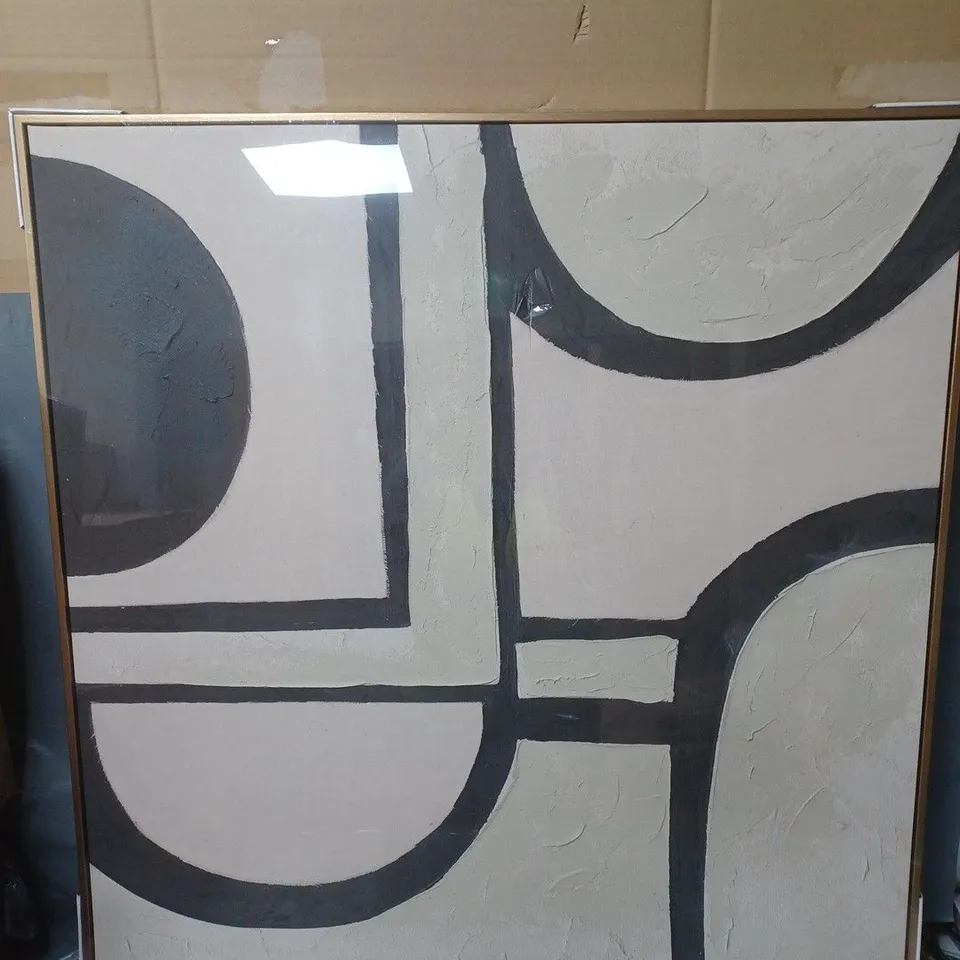 ABSTRACT SHAPES FRAMED PRINTED CANVAS - COLLECTION ONLY  RRP £40