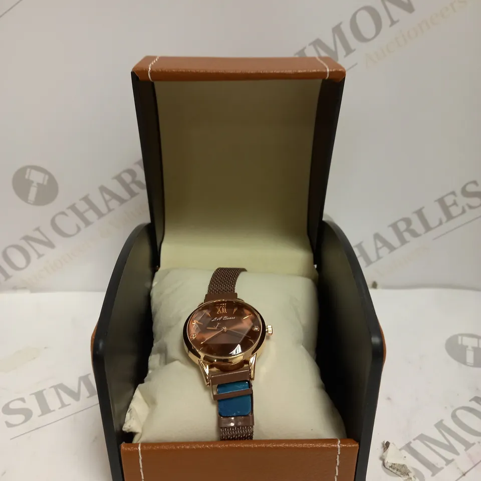 LA BANUS COPPER FACE WOMENS WRIST WATCH 