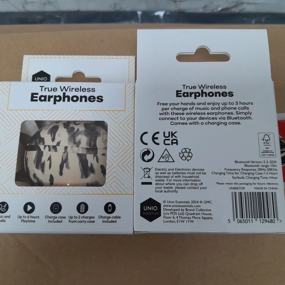 LOT OF 80 BOXED BRAND NEW TRUE WIRELESS EARPHONES - TORT