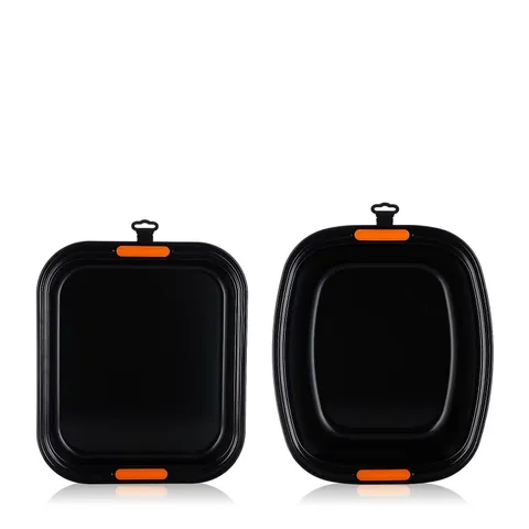 LE CREUSET SET OF 2 RECTANGULAR ROASTER & OVEN TRAY