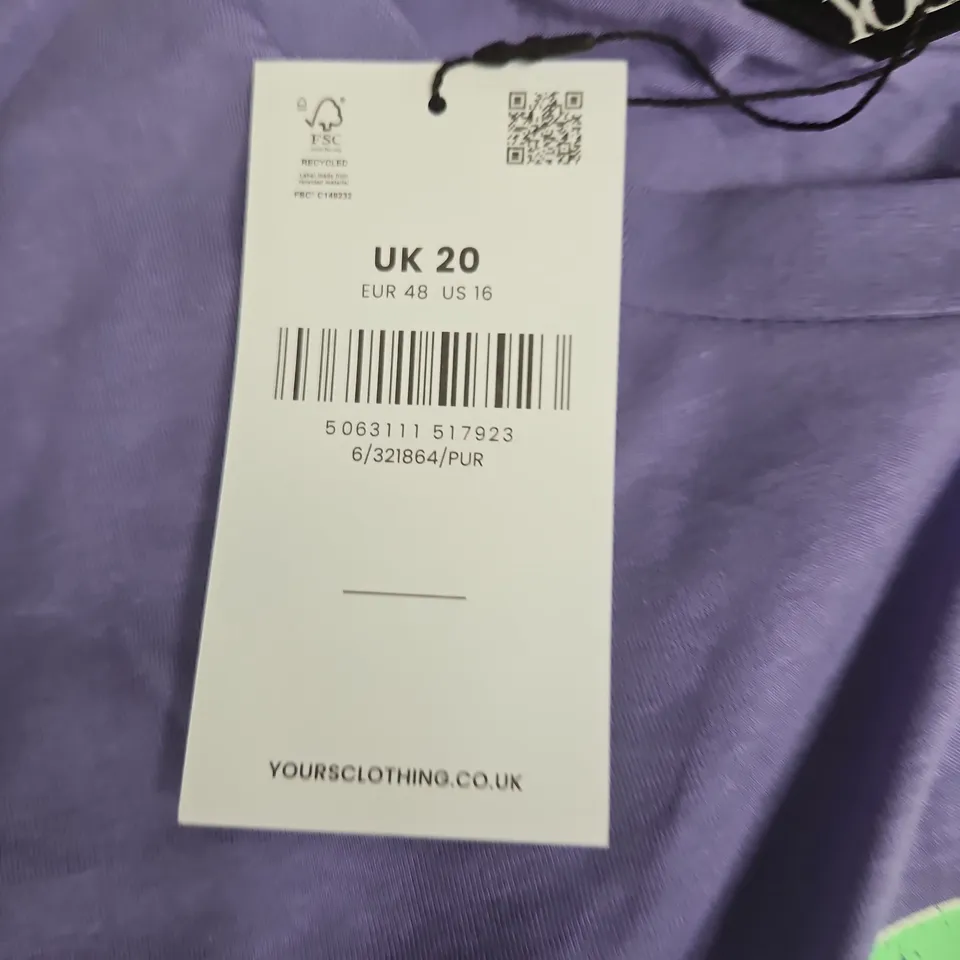 PURPLE YOURS CLOTHING T-SHIRT UK 20 GOLD COAST 1987 UNIVERSITY PRINT
