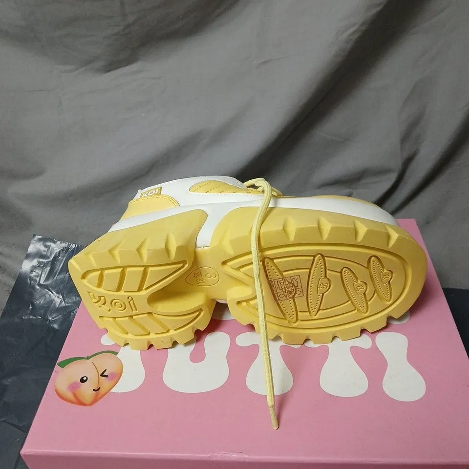 KOI BANANA MILKSHAKE TRAINERS YELLOW BOXED SIZE 3