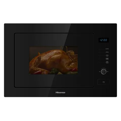 BOXED HISENSE HB25MOBX7GUK BUILT-IN SOLO MICROWAVE WITH GRILL - BLACK