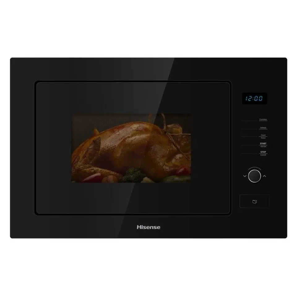 BOXED HISENSE HB25MOBX7GUK BUILT-IN SOLO MICROWAVE WITH GRILL - BLACK