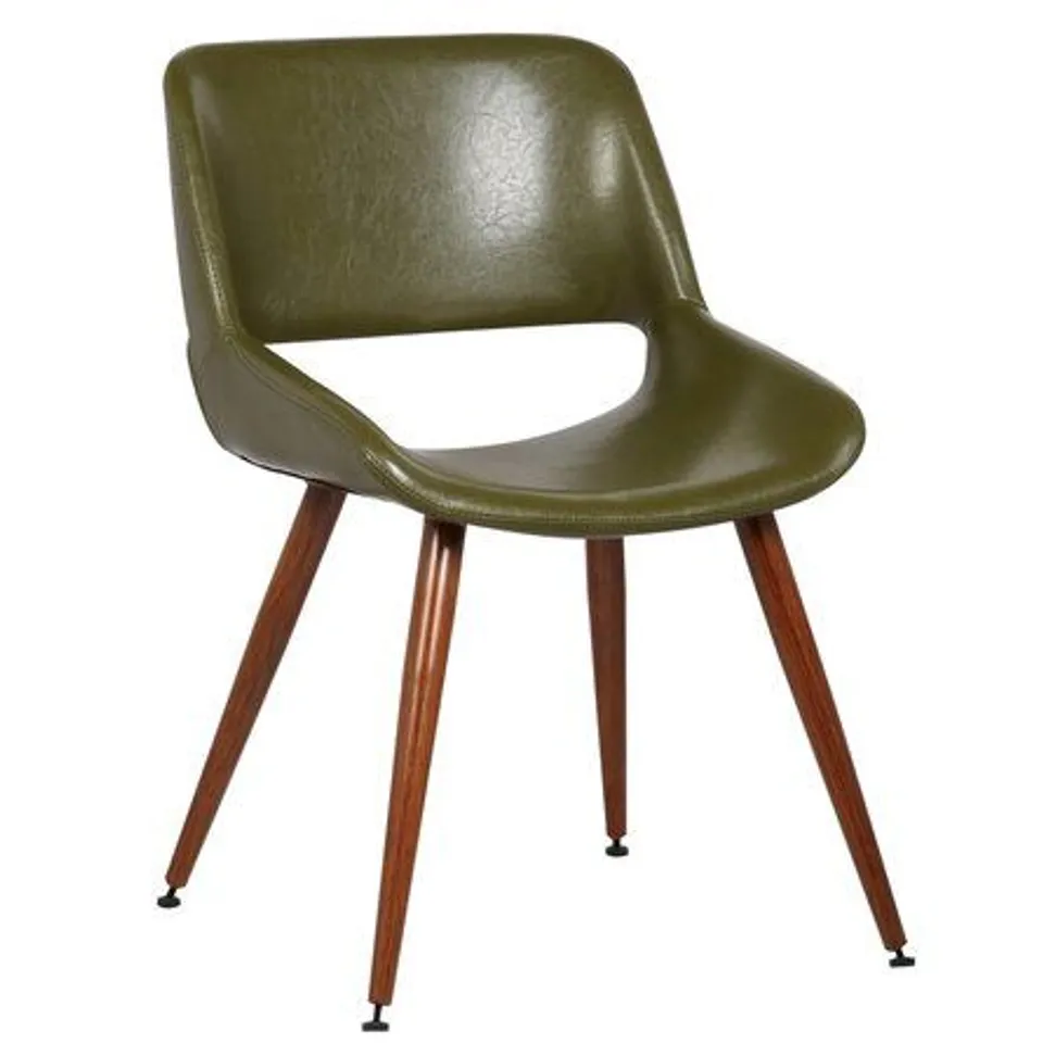 BOXED LOUGHRAN GREEN UPHOLSTERED FABRIC SIDE CHAIR