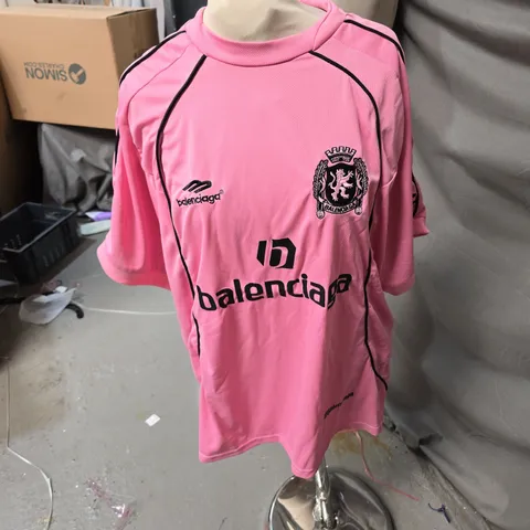 BALENCIAGA PINK CREST LOGO JERSEY TOP-SIZE UNSPECIFIED 