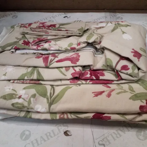BAGGED PENCIL PLEAT COTTON ROOM DARKENING CURTAINS (SET OF 2)