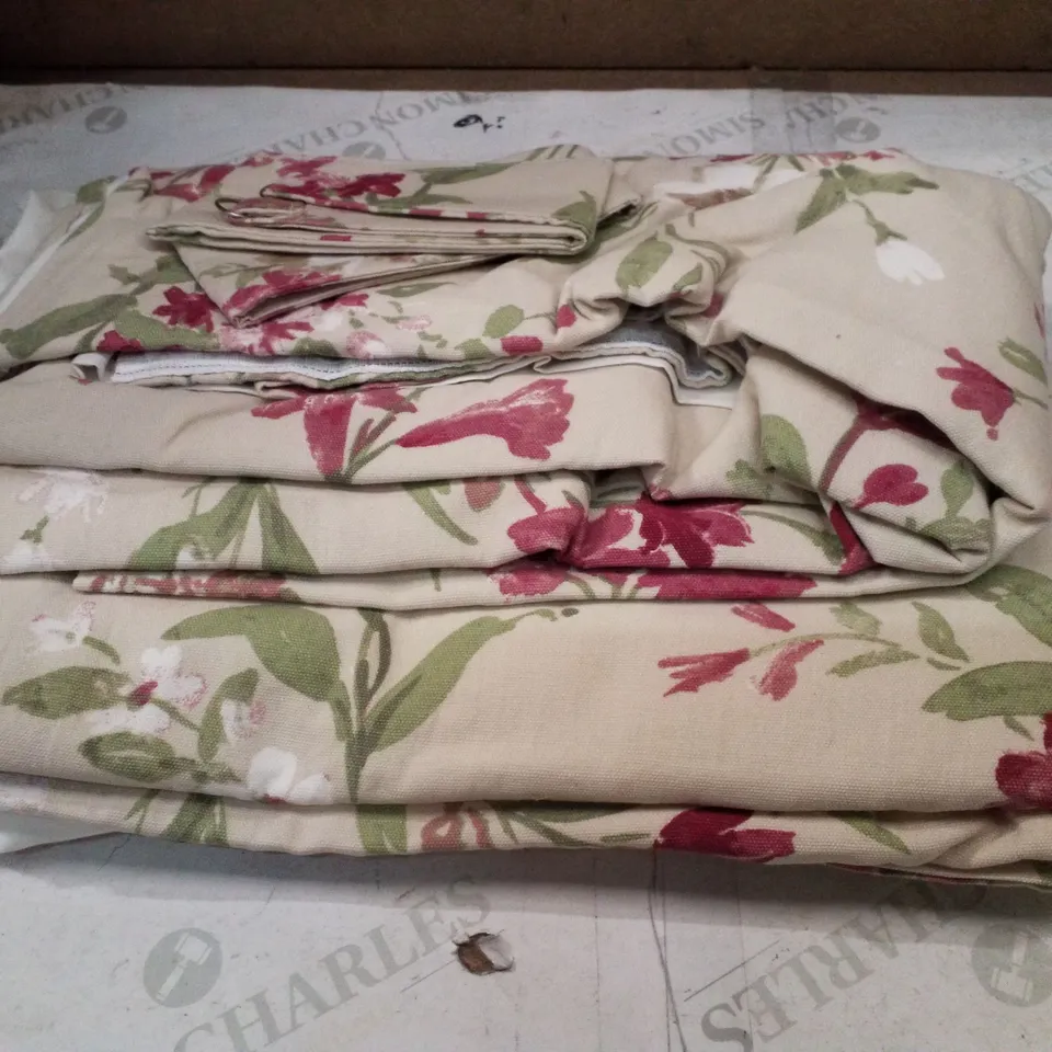 BAGGED PENCIL PLEAT COTTON ROOM DARKENING CURTAINS (SET OF 2)