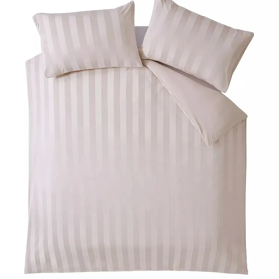 LUXE VELVET STRIPE DUVET COVER SET IN IVORY