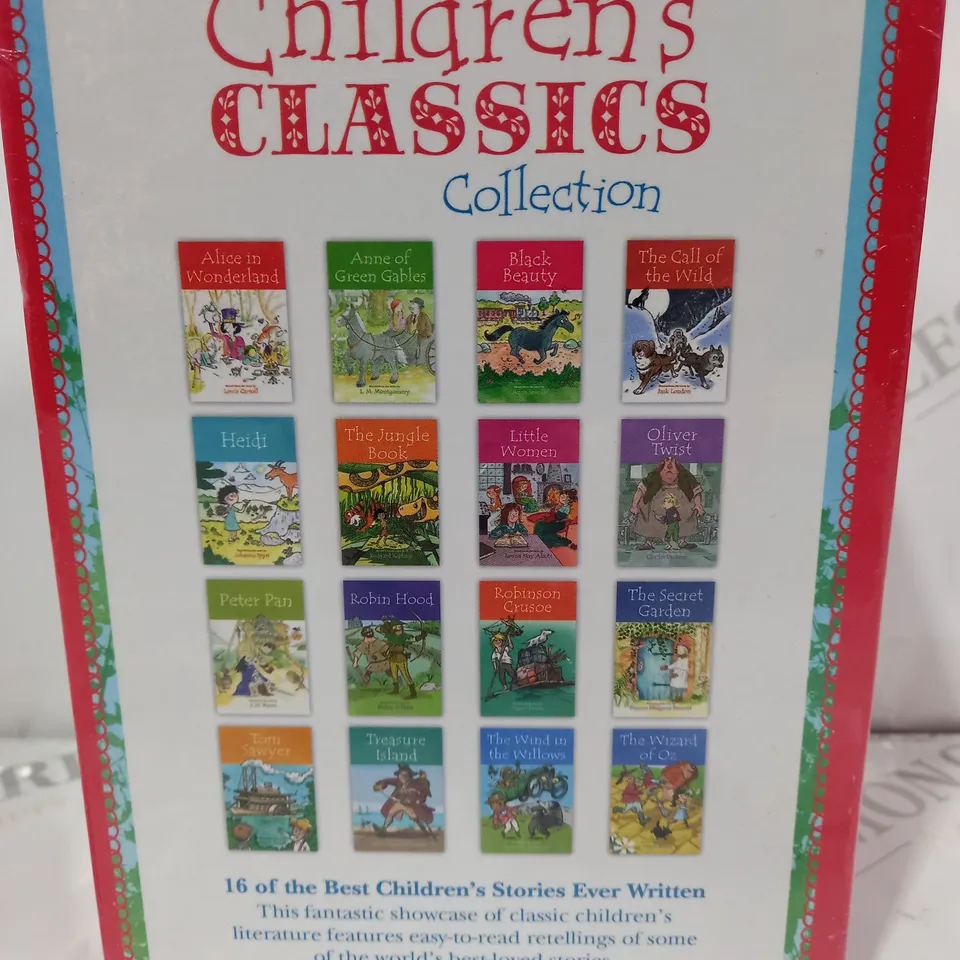 SEALED THE CHILDRENS CLASSICS COLLECTION OF BOOKS - 16 BOOKS INCLUDING OLIVER TWIST, JUNGLE BOOK AND THE SECRET GARDEN