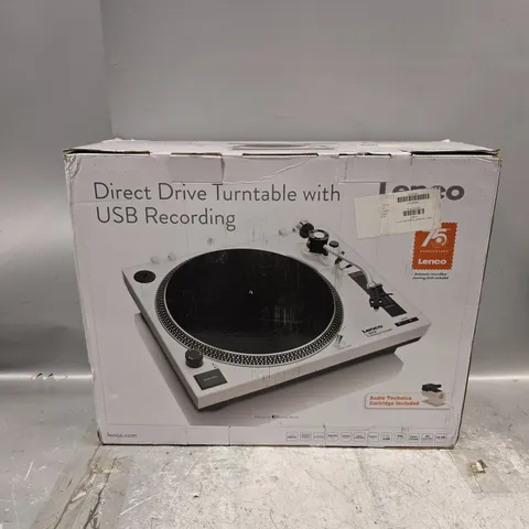 BOXED LENCO DIRECT DRIVE TURNABLE WITH USB RECORDING - L-3810WH